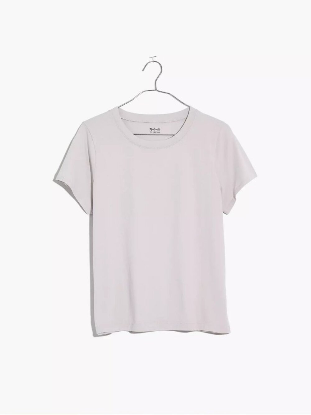 Madewell Women's NORTHSIDE VINTAGE TEE Top Light Blue Gray Fog Size L Large